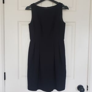 Ann Taylor black sheath suiting business dress 2P
